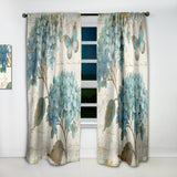 butterfly Blue Garden I - Farmhouse Curtain - 1 Panel
