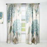 butterfly Blue Garden I - Farmhouse Curtain - 1 Panel