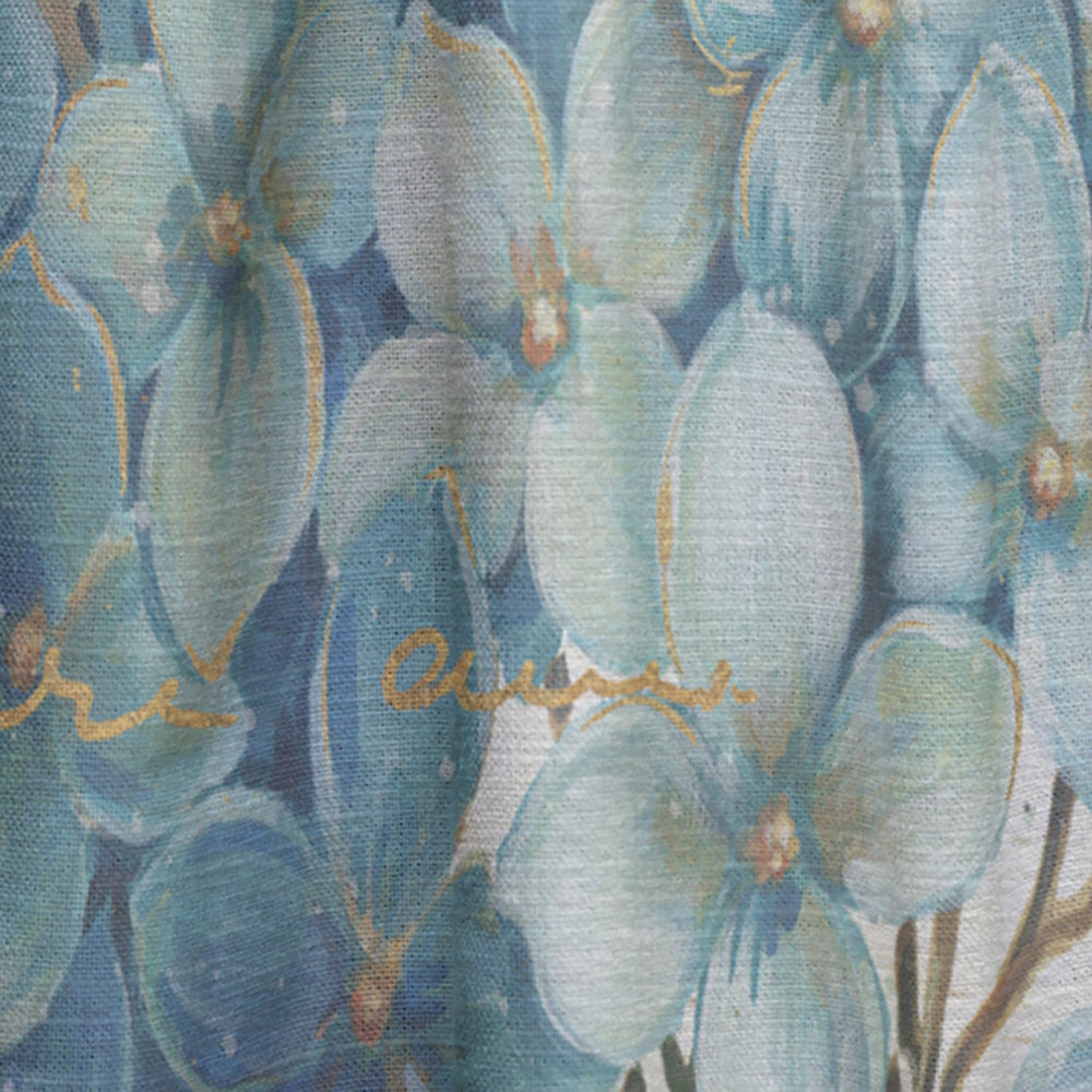 butterfly Blue Garden I - Farmhouse Curtain - 1 Panel