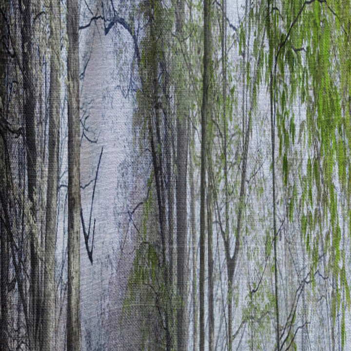 Morning Forest Panoramic View - Landscape Curtain - 1 Panel