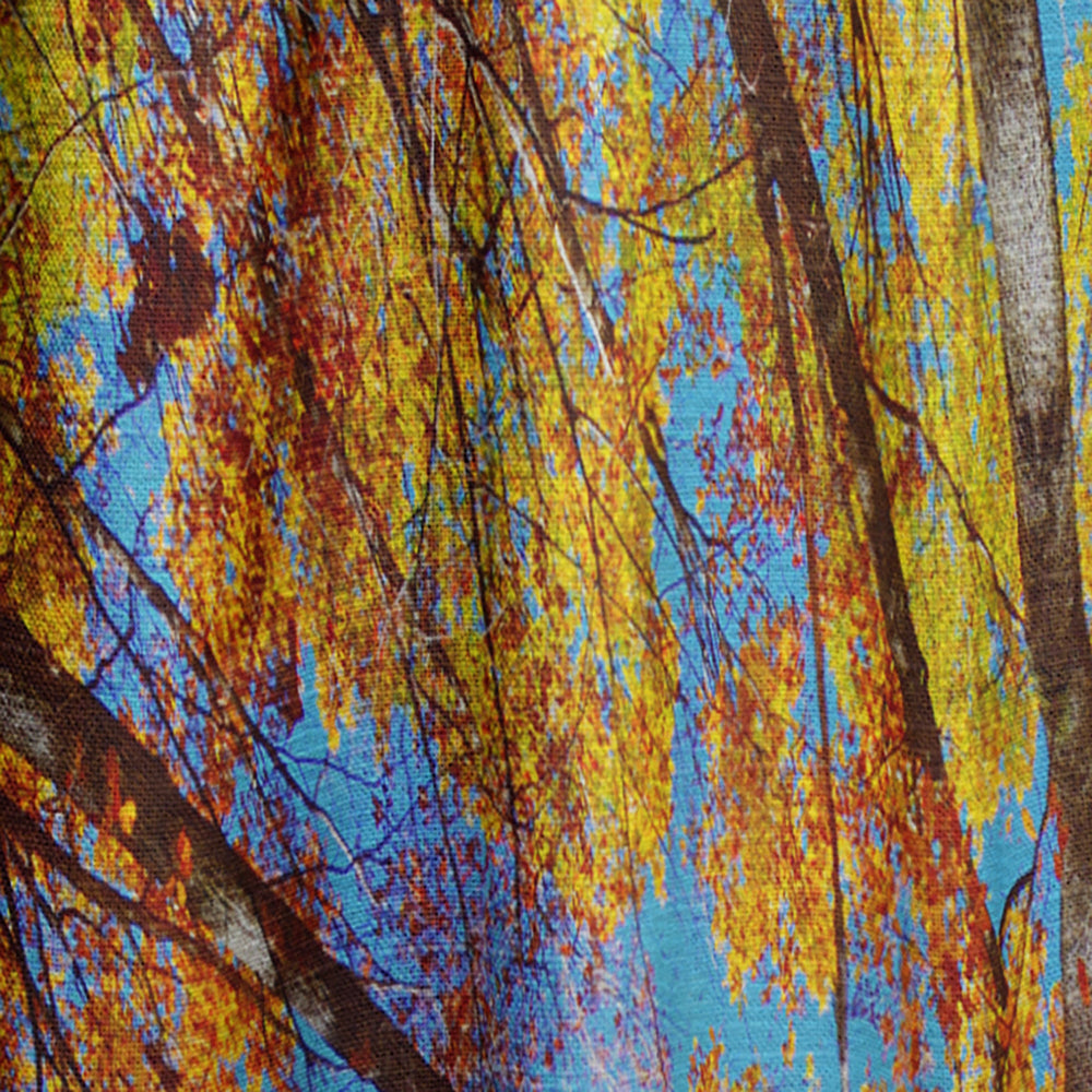 Tree Tops in Autumn Forest - Forest Curtain - 1 Panel