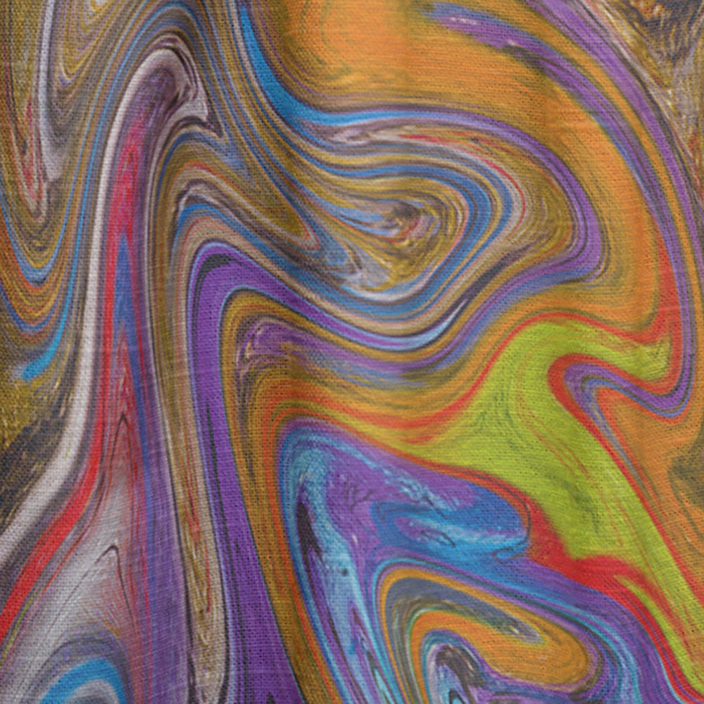 Fractal Flowing Colors - Contemporary Curtain - 1 Panel