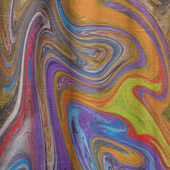 Fractal Flowing Colors - Contemporary Curtain - 1 Panel