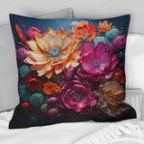 Colorful Blooms - Abstract PopArt Throw Pillow