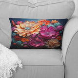 Colorful Blooms - Abstract PopArt Throw Pillow