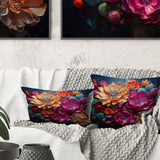 Colorful Blooms - Abstract PopArt Throw Pillow