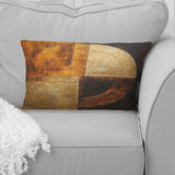 Bronze Brilliance Symetry - Abstract Shapes Throw Pillow