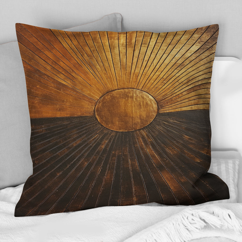 Bronze Brilliance Symetry IV - Abstract Shapes Throw Pillow