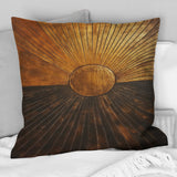 Bronze Brilliance Symetry IV - Abstract Shapes Throw Pillow