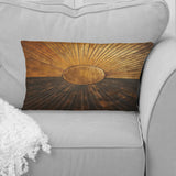 Bronze Brilliance Symetry IV - Abstract Shapes Throw Pillow