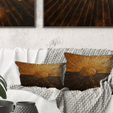 Bronze Brilliance Symetry IV - Abstract Shapes Throw Pillow