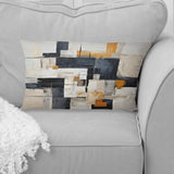 Ivory Illusions Abstract Shapes II - Abstract Shapes Throw Pillow