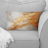 Gold White Champagne Sunrise Spirals I - Abstract Spirals Throw Pillow