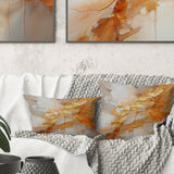 Gold White Champagne Sunrise Spirals I - Abstract Spirals Throw Pillow