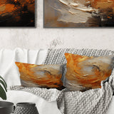 Gold Orange Desert Mirage Spiral - Abstract Spirals Throw Pillow