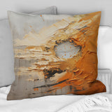 Gold Orange Desert Mirage Spiral III - Abstract Spirals Throw Pillow