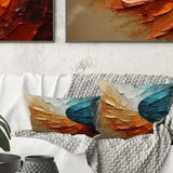 Gold Blue Desert Mirage Spiral - Abstract Spirals Throw Pillow