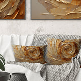 Brown Gilded Mocha Spiral - Abstract Spirals Throw Pillow