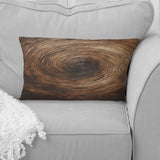 Brown Calm Current Spiral I - Abstract Spirals Throw Pillow