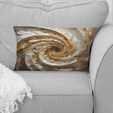 Beige Minimalism Spiral Poteries I - Abstract Spirals Throw Pillow