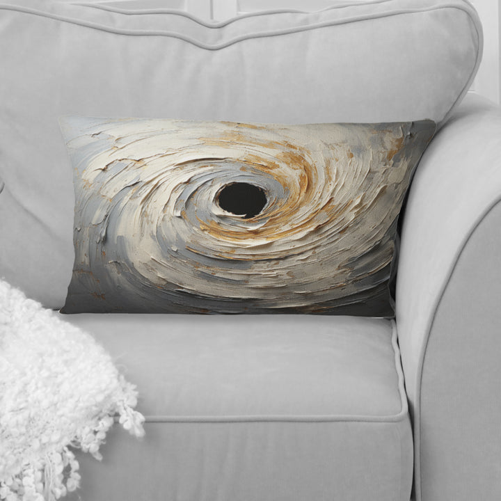 Grey And Gold Mystical Spirals - Abstract Spirals Throw Pillow