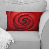 Red Perpetual Pulse Vortex I - Abstract Spirals Throw Pillow