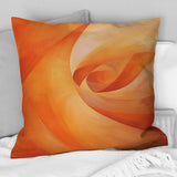 Tangerine Twist Spiral - Abstract Spirals Throw Pillow