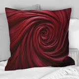 Red Winding Wonder - Abstract Spirals Throw Pillow