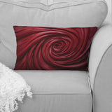 Red Winding Wonder - Abstract Spirals Throw Pillow