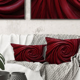 Red Winding Wonder - Abstract Spirals Throw Pillow