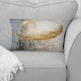 Minimalism Grey Gold Moon Poteries - Abstract Spirals Throw Pillow
