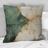 Green Gold Minimalism Poteries I - Abstract Spirals Throw Pillow