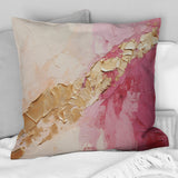 Pink Gold Minimalism Poteries I - Abstract Spirals Throw Pillow