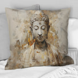 Simple Buddhism Statue II - Buddhism Throw Pillow