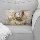 Simple Buddhism Statue II - Buddhism Throw Pillow