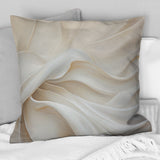 White Silk Fabric River - Fashion Throw Pillow