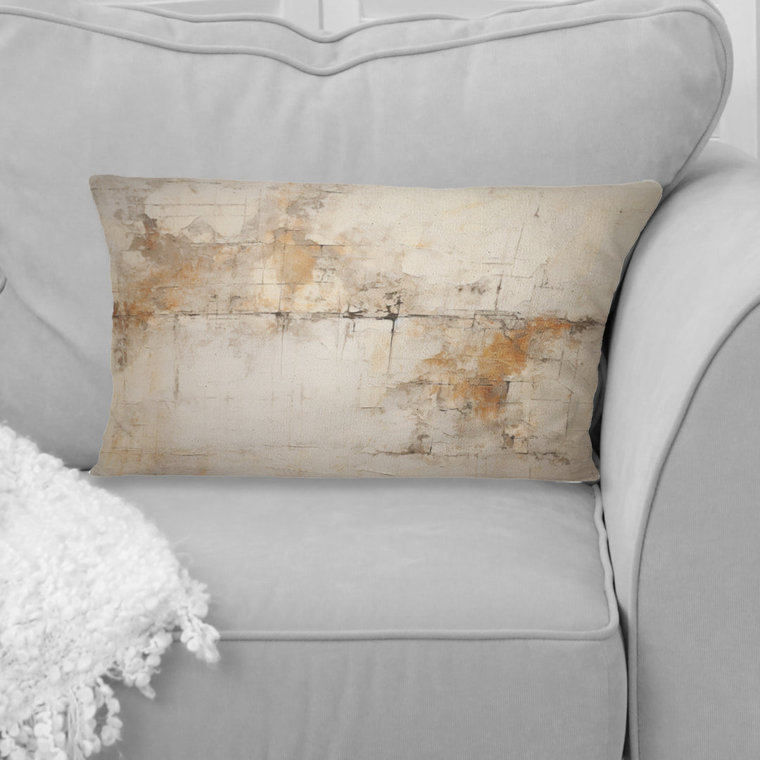 Beige Christianity Cross Of Jessus - Abstract Throw Pillow
