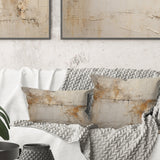Beige Christianity Cross Of Jessus - Abstract Throw Pillow