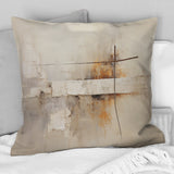 Beige Christianity Cross Of Jessus I - Christianity Throw Pillow