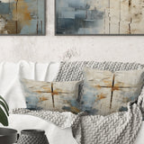 Beige Christianity Cross Of Jessus II - Christianity Throw Pillow