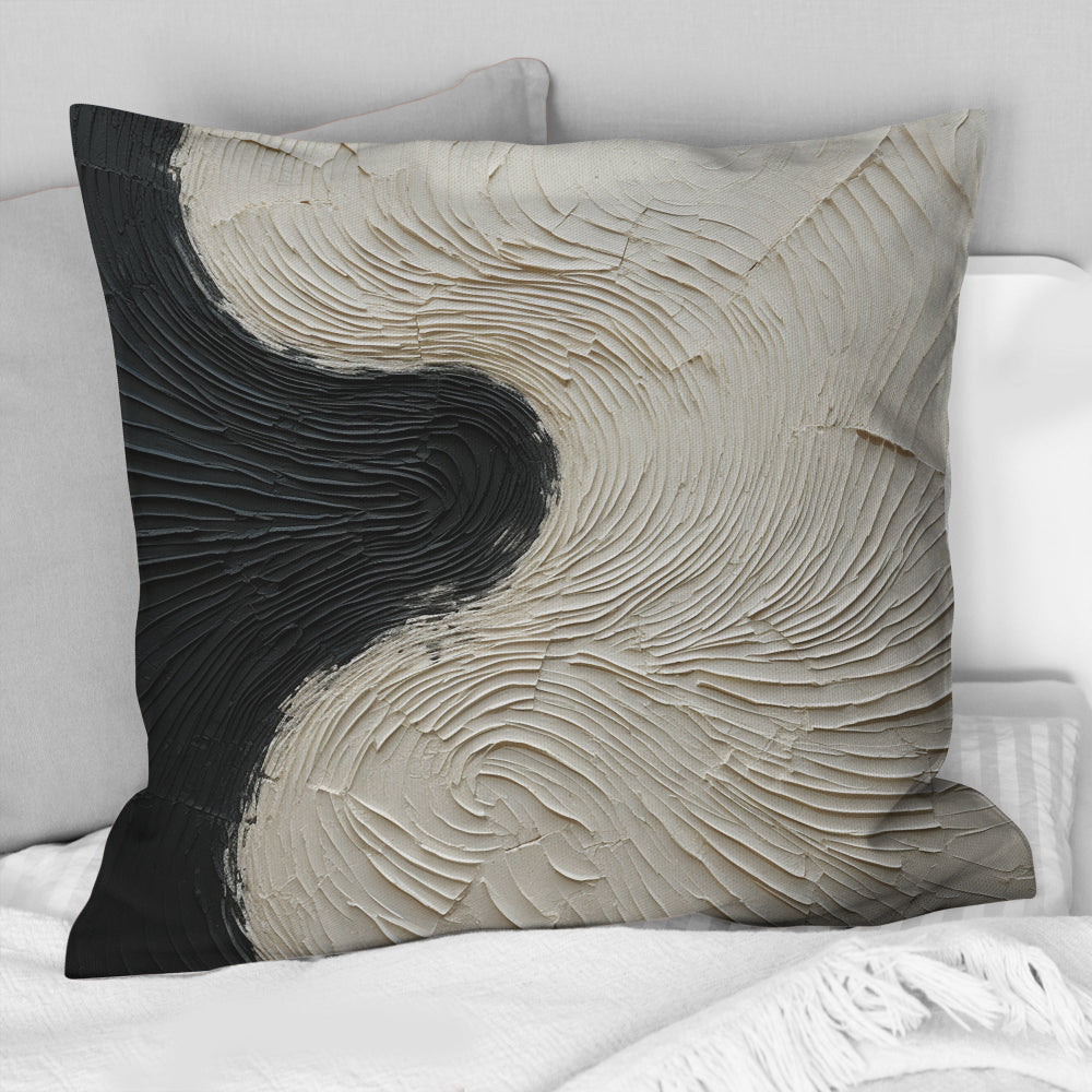 Minimalism Black And White Paint Reunion - Coastal Throw Pillow