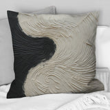 Minimalism Black And White Paint Reunion - Coastal Throw Pillow