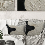 Minimalism Black And White Paint Reunion - Coastal Throw Pillow