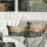 Modern Coastal Mystic Sunrise I - Coastal Throw Pillow