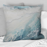 Soft Color Minimal Beach Wave I - Coastal Beach Throw Pillow