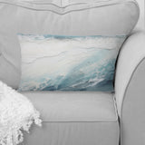 Soft Color Minimal Beach Wave I - Coastal Beach Throw Pillow
