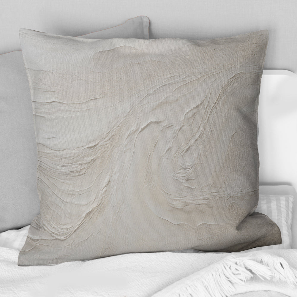 Modern Beach Beige Sand Charm I - Coastal Beach Sand Throw Pillow
