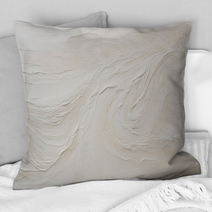 Modern Beach Beige Sand Charm I - Coastal Beach Sand Throw Pillow