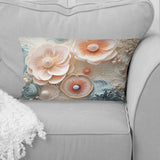 Blue And White Coral Underwater Bouquet I - Coastal Coral Under Water Throw Pillow
