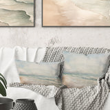Soft Color Beach Horizon IV - Coastal Minimalism Throw Pillow